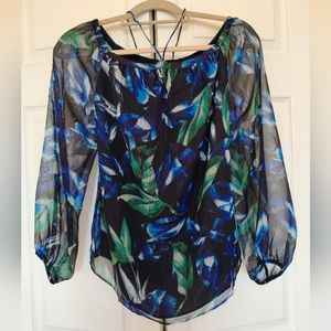 Gorgeous Sparkly WHBM Floral Top